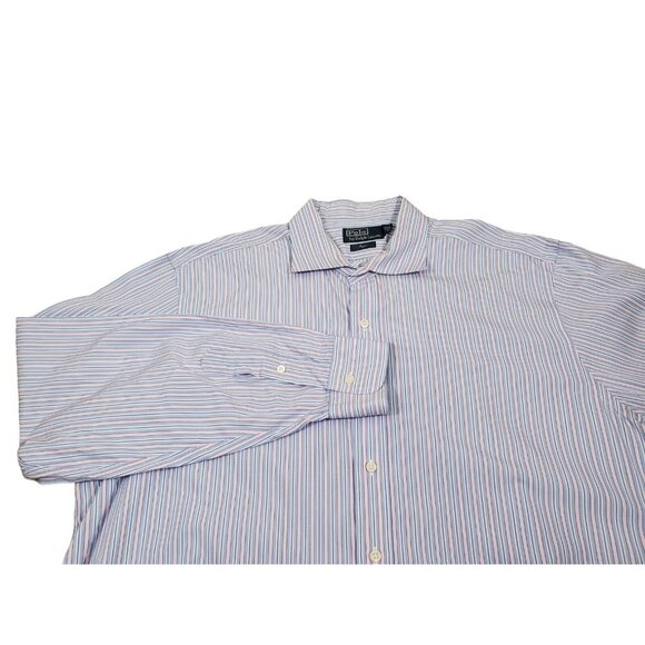 Polo Ralph Lauren Mens 18 36/37 Tall Regent Fit Striped Long Sleeve Button Shirt - Picture 1 of 7